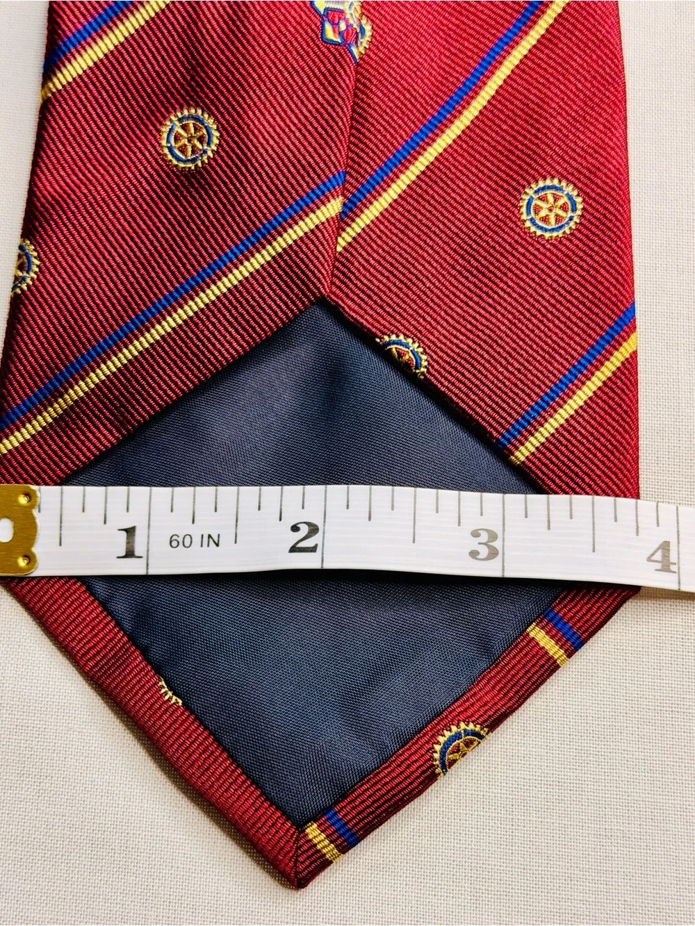Rotary 2000 Red Silk Striped Tie by Mantero - Made in Italy